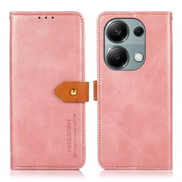 KHAZNEH DUAL -COLOR pénztárcahuzat Xiaomi Redmi Note 13 Pro / Poco M6 Pro rózsaszín telefonhoz