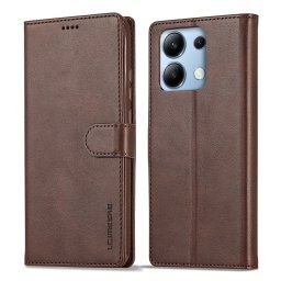 IMEEKE Wallet tok Xiaomi Redmi Note 13 Pro készülékhez sötétbarna