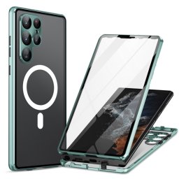 MAGSAFE MAGNETIC Teljes test védőburkolat Samsung Galaxy S21 Ultra 5G zöld