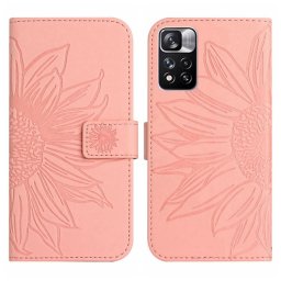 ART SUN FLOWER pénztárca tok Xiaomi Poco M4 Pro 5G / Redmi Note 11S 5G világos rózsaszín