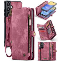 WALLET Védőhuzat pénztárcával 2 az 1-ben Samsung Galaxy A15 / A15 5G piros