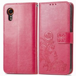 ART FLOWER S Pénztárcahuzat Samsung Galaxy Xcover 7 sötét rózsaszín