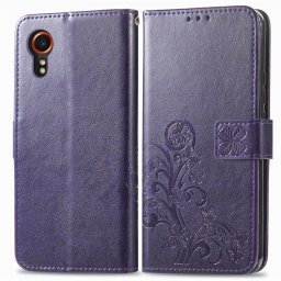 ART FLOWER S Pénztárcahuzat Samsung Galaxy Xcover 7 lila telefonhoz