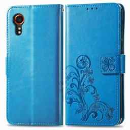 ART FLOWER S pénztárca tok Samsung Galaxy Xcover 7 kék telefonhoz