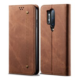 DENIM pénztárcahuzat One Plus 8 Pro-hoz barna