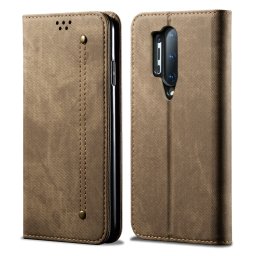 DENIM pénztárcahuzat One Plus 8 Pro készülékhez szürkésbarna