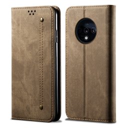 DENIM pénztárca huzat One Plus 7T szürke-barna