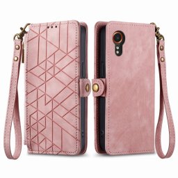 GEOM Wallet tok Samsung Galaxy Xcover 7 rózsaszín telefonhoz