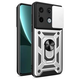 RING KAMERA Borító tartóval Xiaomi Redmi Note 13 Pro 5G ezüsthöz