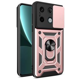 RING KAMERA Borító tartóval Xiaomi Redmi Note 13 Pro 5G rózsaszín