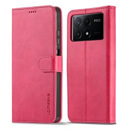 IMEEKE Wallet tok Xiaomi Poco X6 Pro 5G rózsaszín telefonhoz