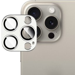 IMAK FULL METAL COVER Üveg Apple iPhone 15 Pro / 15 Pro Max kamerához ezüst