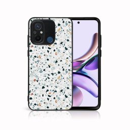 PROTEMIO MY ART Védőburkolat a Xiaomi Redmi 12C-hez GREY TERRAZZO (163)