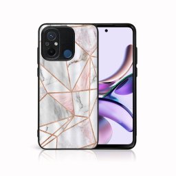 PROTEMIO MY ART Védőburkolat a Xiaomi Redmi 12C-hoz PINK MARBLE (143)