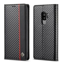 IMEEKE CARBON pénztárca tok Samsung Galaxy S9-hez