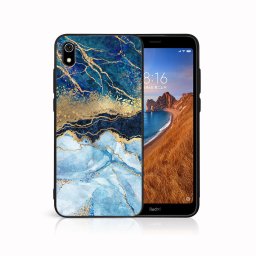 PROTEMIO MY ART Védőburkolat a Xiaomi Redmi 7A-hoz BLUE MARBLE (141)
