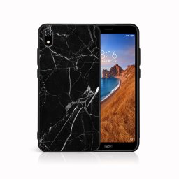 PROTEMIO MY ART Védőburkolat a Xiaomi Redmi 7A-hoz BLACK MARBLE (142)