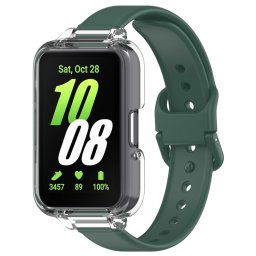 PROTEMIO COVER SET Óraszíj + tok Samsung Galaxy Fit3 sötétzöld