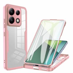 DUAL Kétoldalas burkolat fóliával Xiaomi Redmi Note 13 Pro 5G rózsaszín