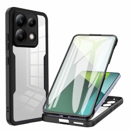 DUAL Kétoldalas burkolat fóliával Xiaomi Redmi Note 13 Pro 5G fekete