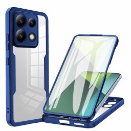 DUAL Kétoldalas burkolat fóliával Xiaomi Redmi Note 13 Pro 5G kék
