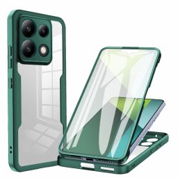 DUAL Kétoldalas burkolat fóliával Xiaomi Redmi Note 13 Pro 5G zöld