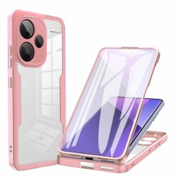DUAL Kétoldalas burkolat fóliával Xiaomi Redmi Note 13 Pro+ 5G rózsaszín