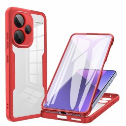 DUAL Kétoldalas burkolat fóliával Xiaomi Redmi Note 13 Pro+ 5G piros