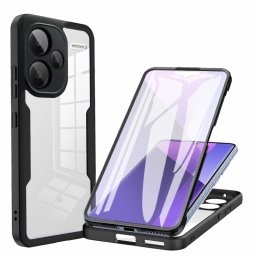 DUAL Kétoldalas burkolat fóliával Xiaomi Redmi Note 13 Pro+ 5G fekete