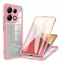 DUAL Kétoldalas burkolat fóliával Xiaomi Redmi Note 13 Pro rózsaszín