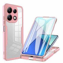 DUAL Kétoldalas burkolat fóliával Xiaomi Redmi Note 13 rózsaszín