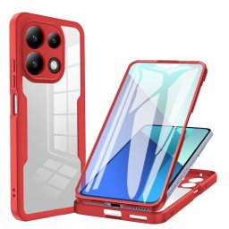 DUAL Kétoldalas burkolat fóliával Xiaomi Redmi Note 13 piros