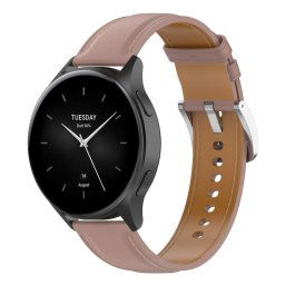 LEATHER Bőrszíj a Xiaomi órához 2 sötét rózsaszín