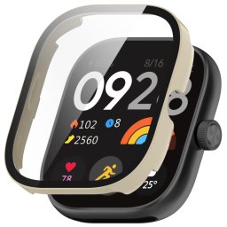 PC TELJES BURKOLAT Műanyag borítás üveggel Redmi Watch 4 bézs színhez