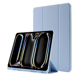 LEATHER Csuklós burkolat a Apple iPad Pro 13 2024-hez világoskék