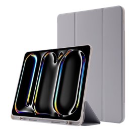 LEATHER Csuklós burkolat a Apple iPad Pro 13-hoz 2024 szürke