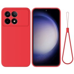 RUBBER Védőburkolat Xiaomi Poco F6-hoz Pro piros