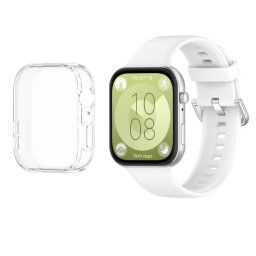 PROTEMIO COVER SET Szíj + órahuzat Huawei Óra Fit 3 fehér