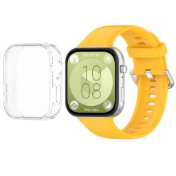 PROTEMIO COVER SET Szíj + óratok Huawei Óra Fit 3 sárga