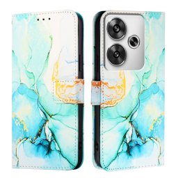 ART MARBLE Pénztárcahuzat Xiaomi Poco F6 GREEN-hoz