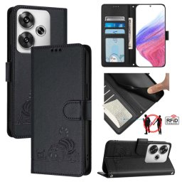 ART CAT ÉS EGÉR Pénztárca tok zsinórral Xiaomi Poco F6 fekete