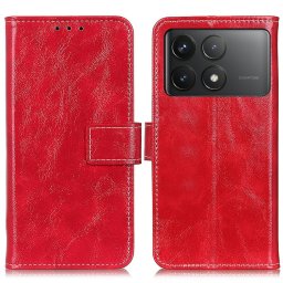 RETRO Pénztárcahuzat Xiaomi Poco F6 Pro piros