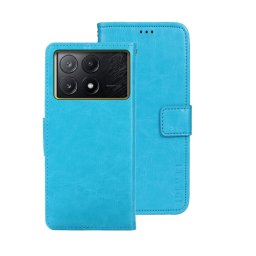 IDEWEI Wallet tok Xiaomi Poco X6 Pro 5G világoskék