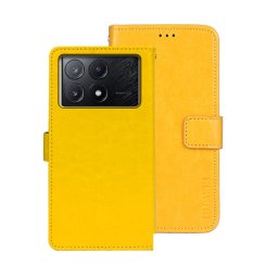 IDEWEI Pénztárcahuzat Xiaomi Poco X6 Pro 5G sárga