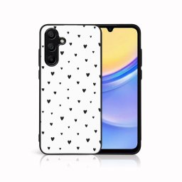 PROTEMIO MY ART Védőburkolat a Samsung Galaxy A15-höz BLACK HEARTS (167)