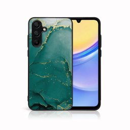 PROTEMIO MY ART Védőburkolat a Samsung Galaxy A15-höz GREEN MARBLE (145)