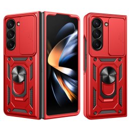 RING KAMERA Borító tartóval a Samsung Galaxy Z Fold6 számára 5G piros