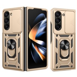RING KAMERA Borító tartóval Samsung Galaxy Z Fold6 5G aranyhoz
