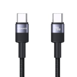 USAMS SJ727 240W adatkábel USB-C / USB-C 1,2 m fekete