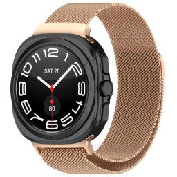 MILANESE Fém szíj a Samsung Galaxyhoz Watch Ultra 47mm rózsaszín arany